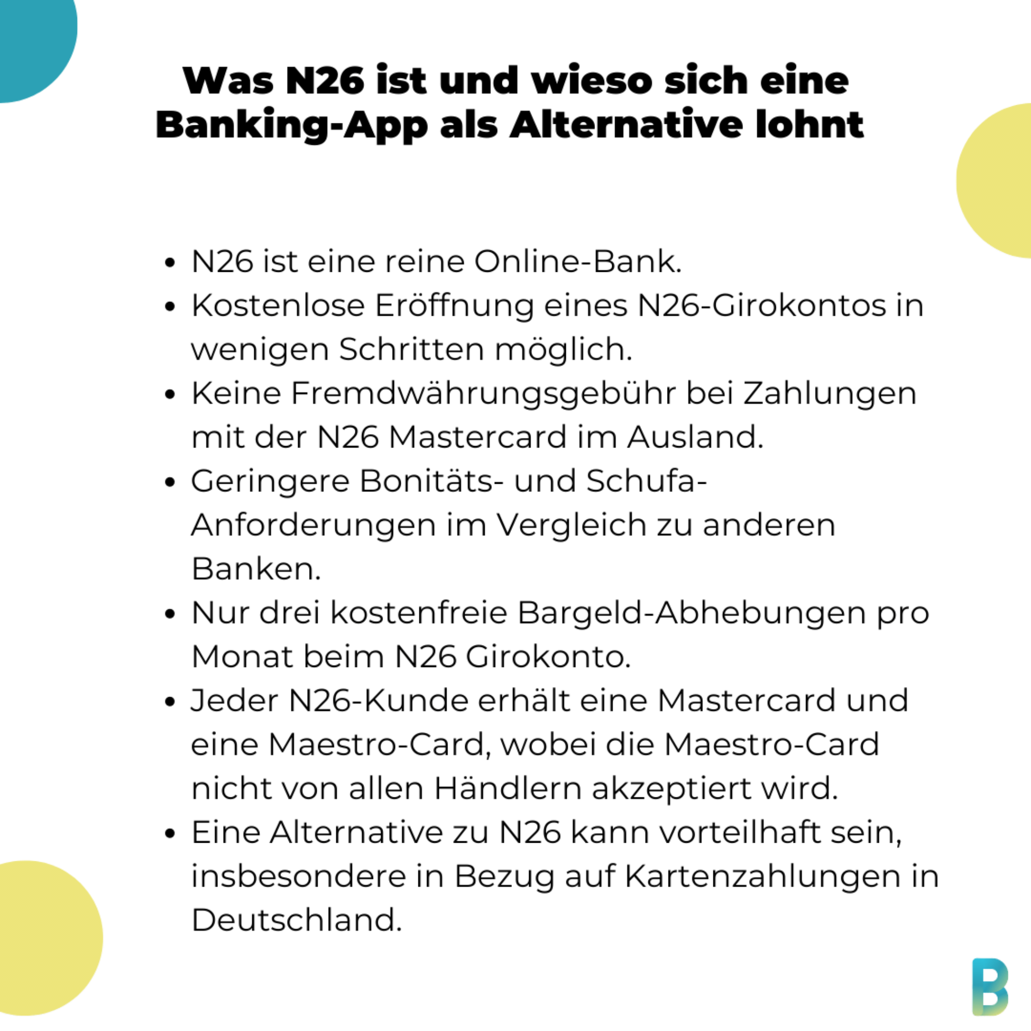 N26-Alternative: 19 Alternativen Zur Neobank Getestet [2024] - BankingGeek