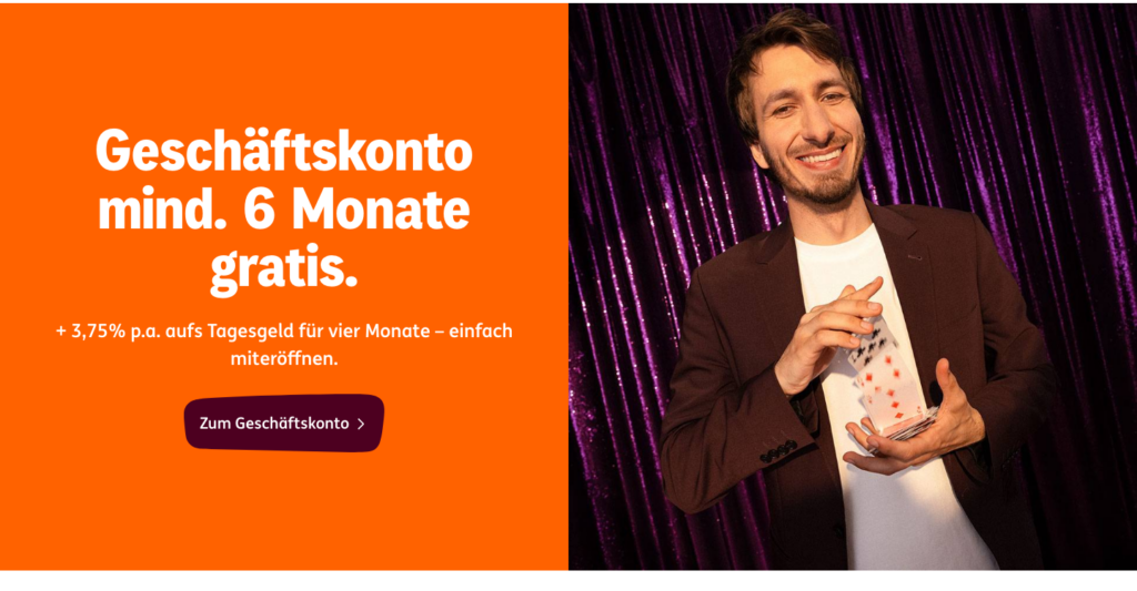 Startseite der ING Deutschland mit aktuellem Angebot