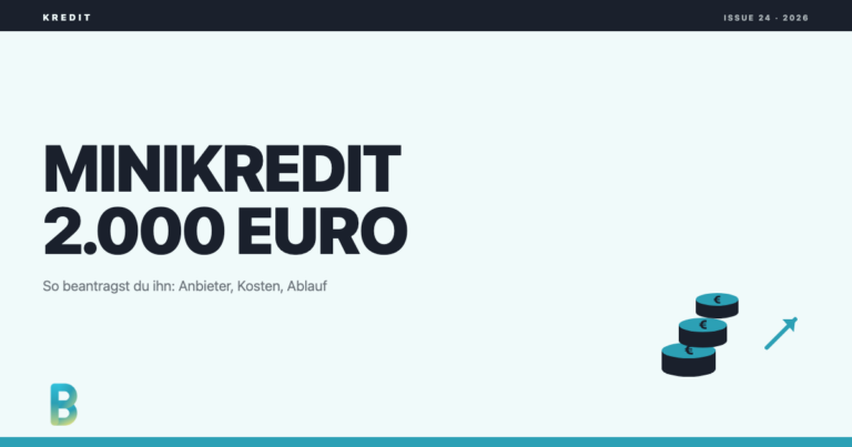 bankinggeek.com: Minikredit 2000 Euro beantragen: So geht's (+3 Anbieter im Überblick)