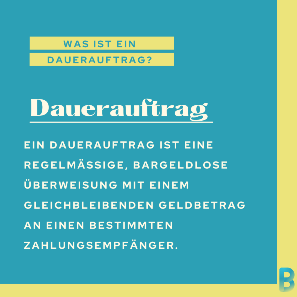 Definition des Wortes Dauerauftrag