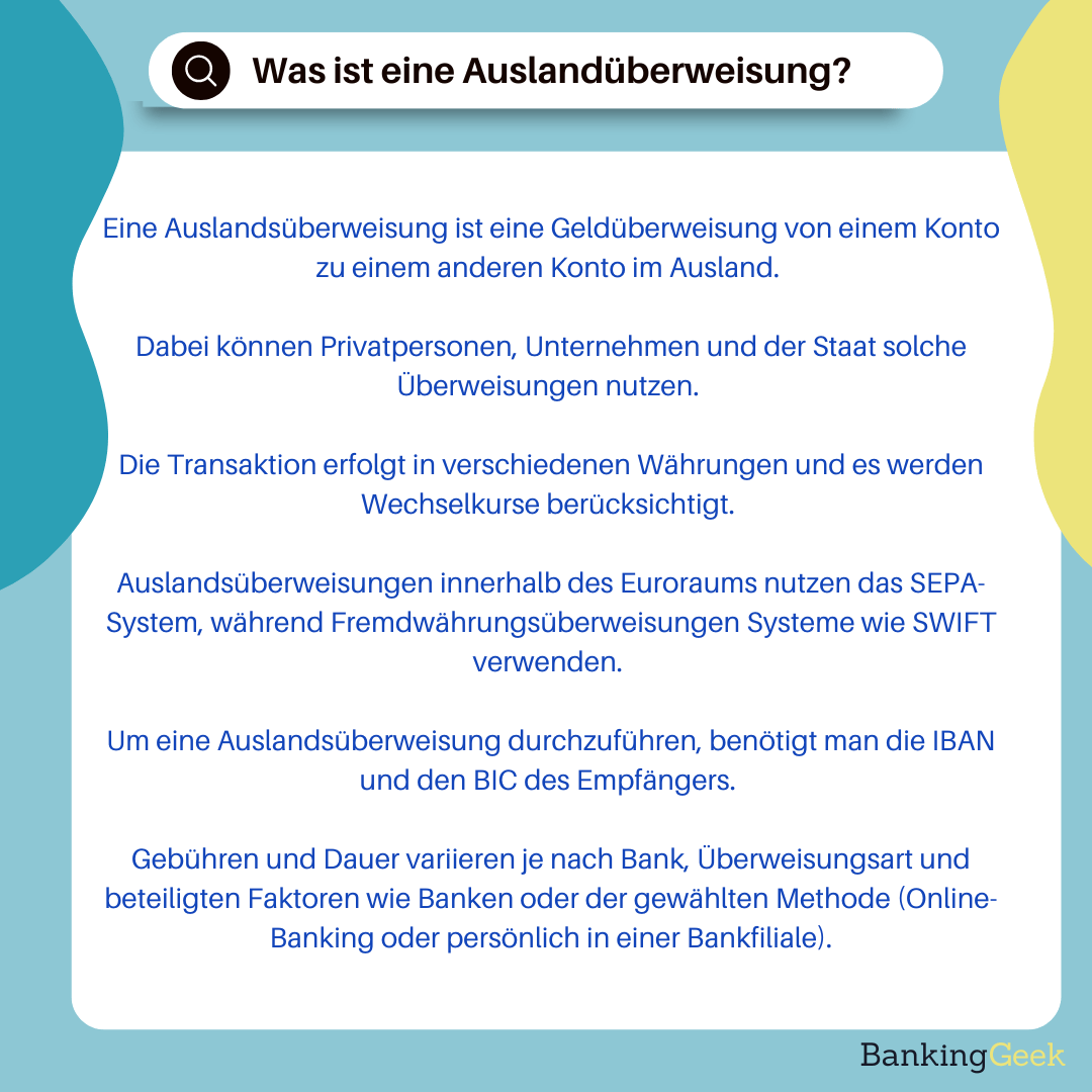 Auslandsüberweisung: Kosten, Alternativen und mehr - BankingGeek