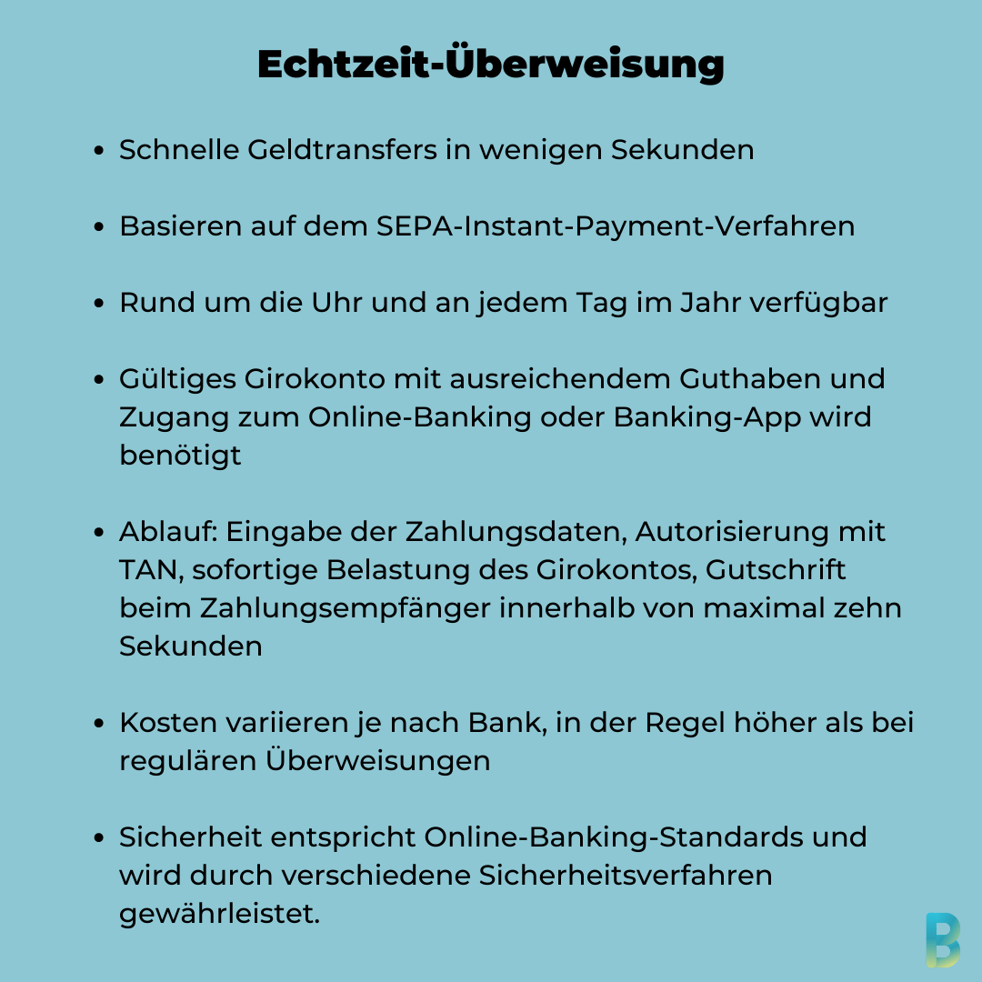 Echtzeitüberweisung Definition, Funktionen und Kosten BankingGeek