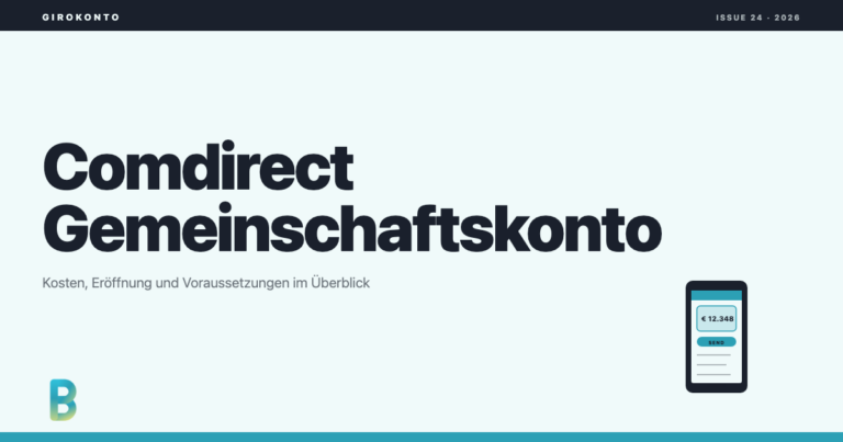bankinggeek.com: Comdirect Gemeinschaftskonto
