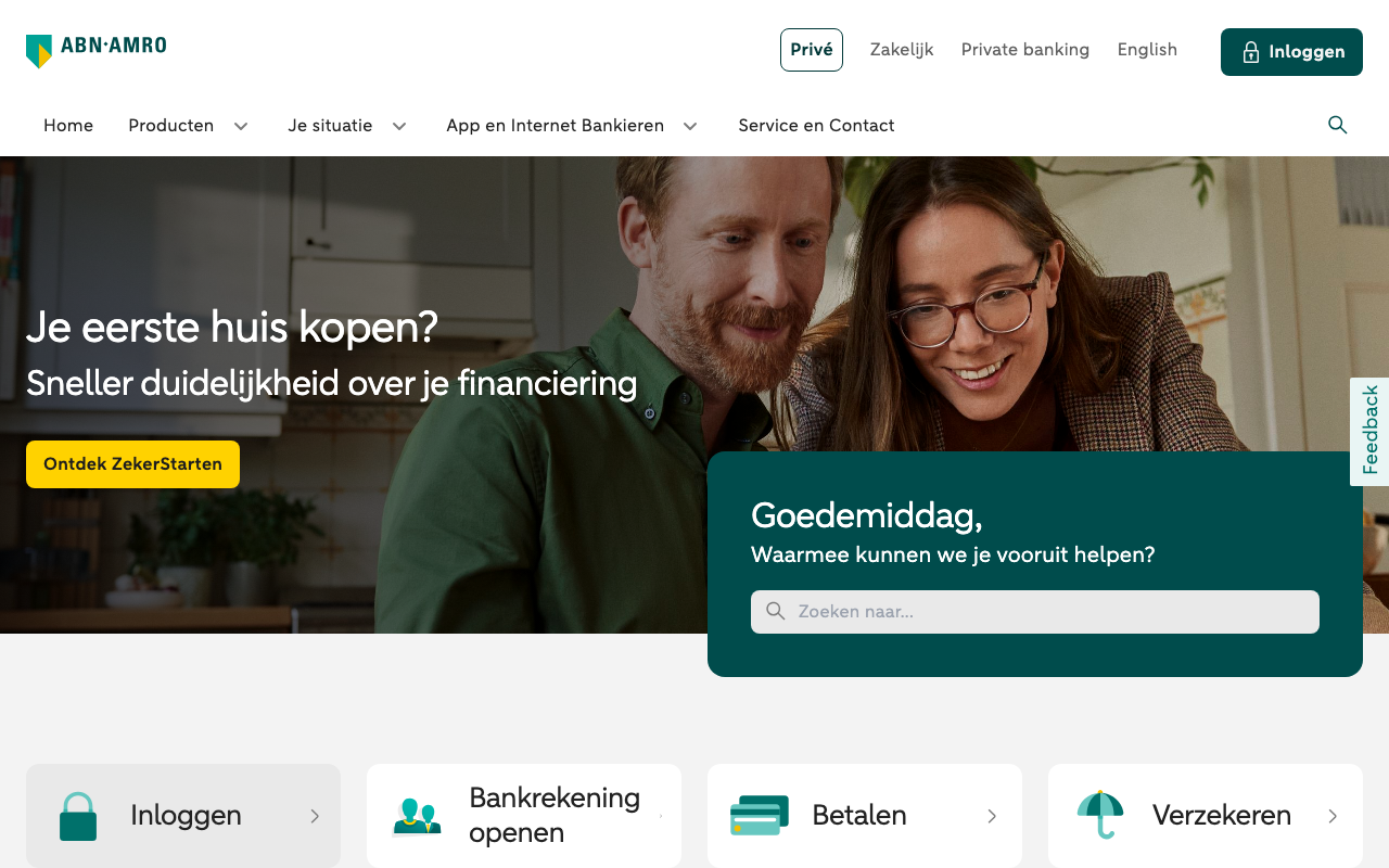 ABN AMRO homepage