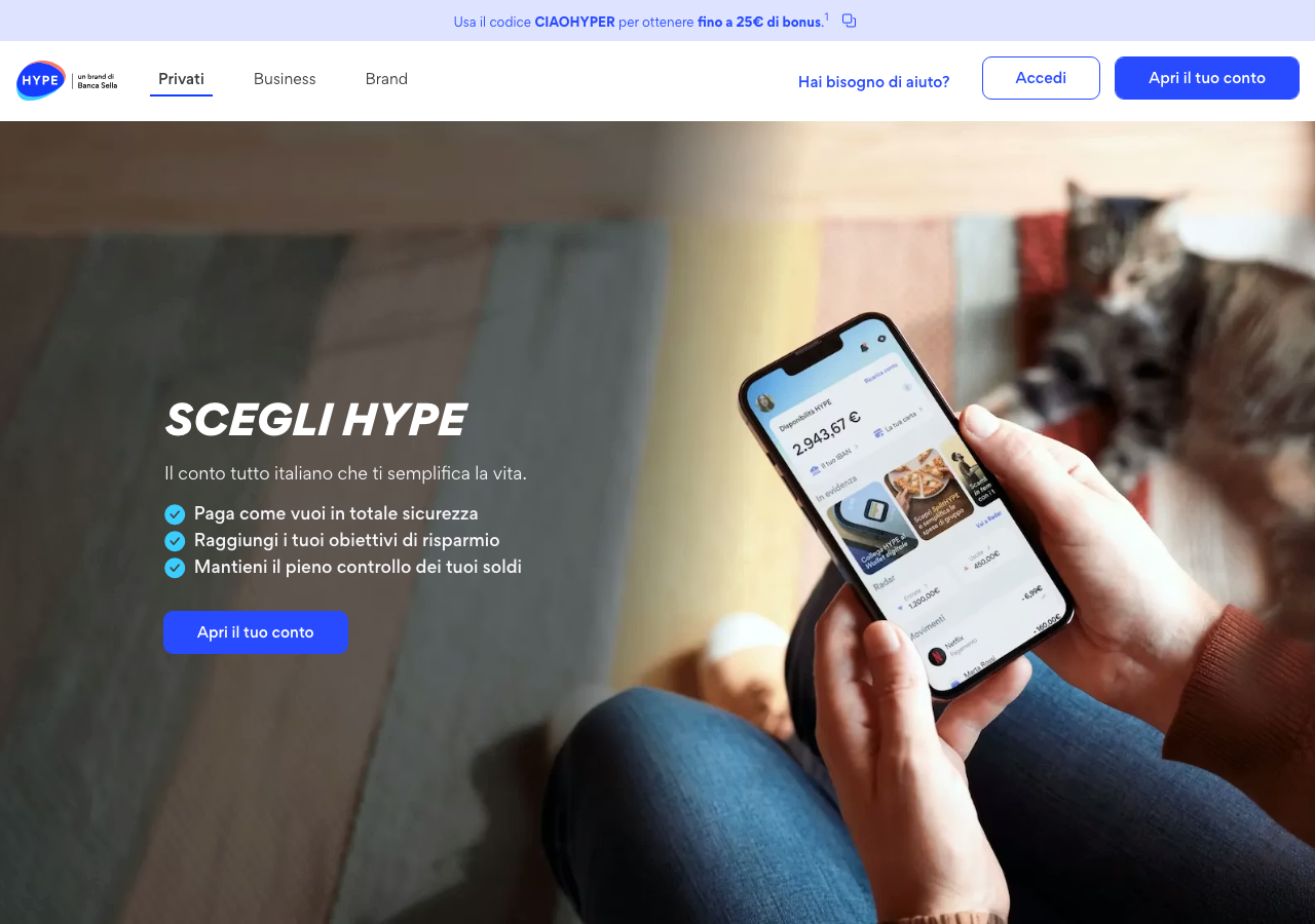 HYPE Start conto corrente per giovani e studenti dai 12 anni