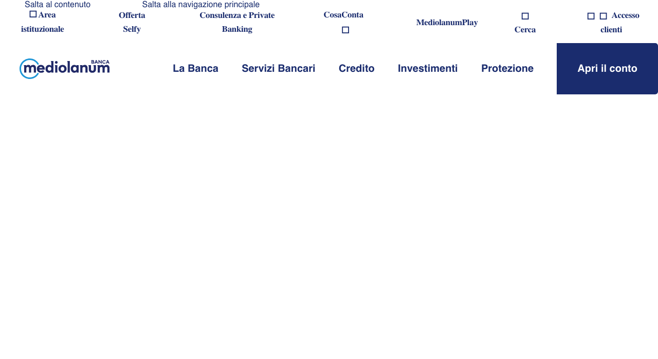 SelfyConto Banca Mediolanum, conto corrente online primo anno gratis
