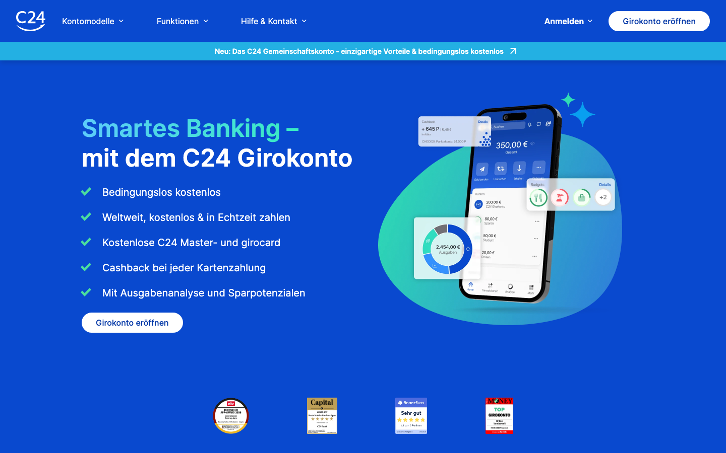 C24 Smart Girokonto Screenshot