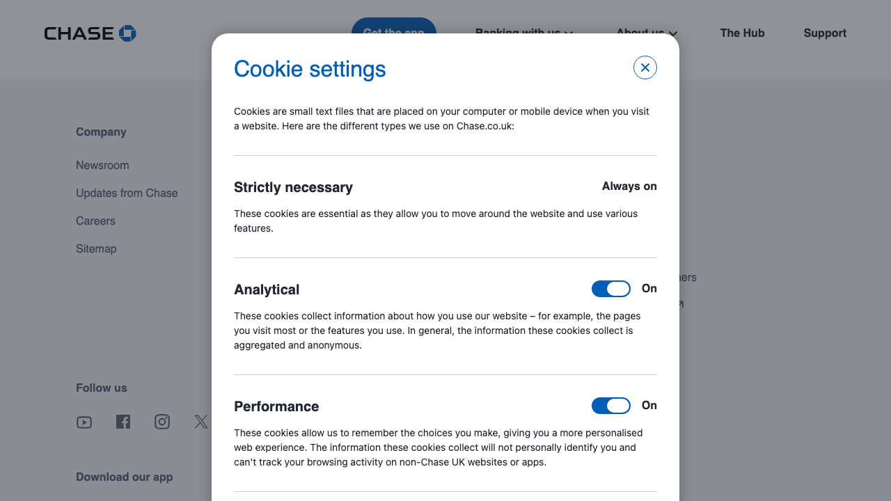 Screenshot of the website of Chase Saver Account