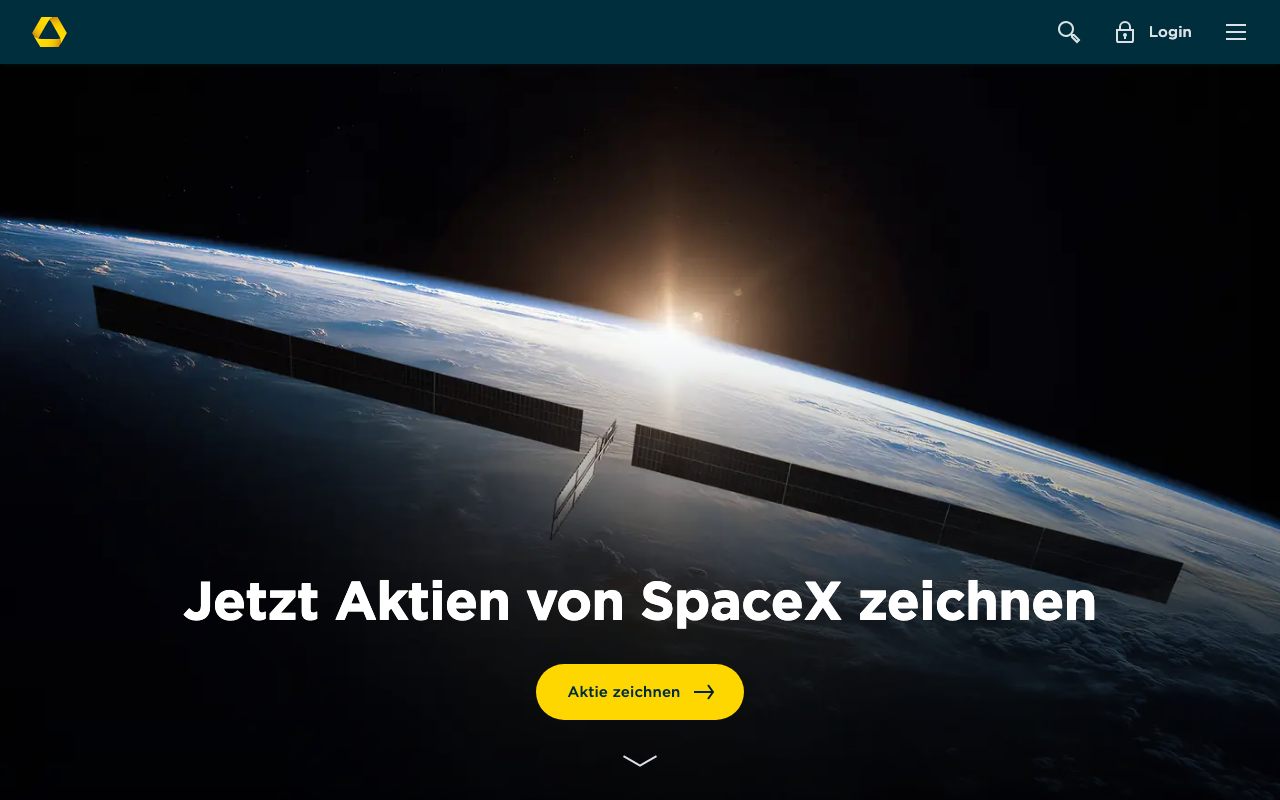 Screenshot der Commerzbank-Homepage 2026