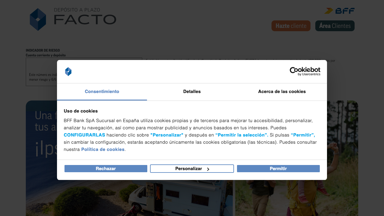 Captura del sitio de Deposito Facto