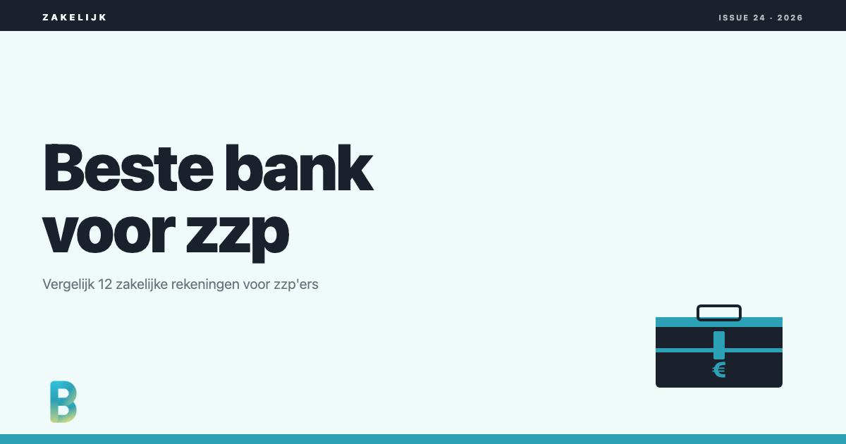 BankingGeek.com: Beste bank voor zzp 2026 vergelijking
