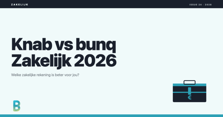 Knab vs bunq zakelijke rekening vergelijken 2026