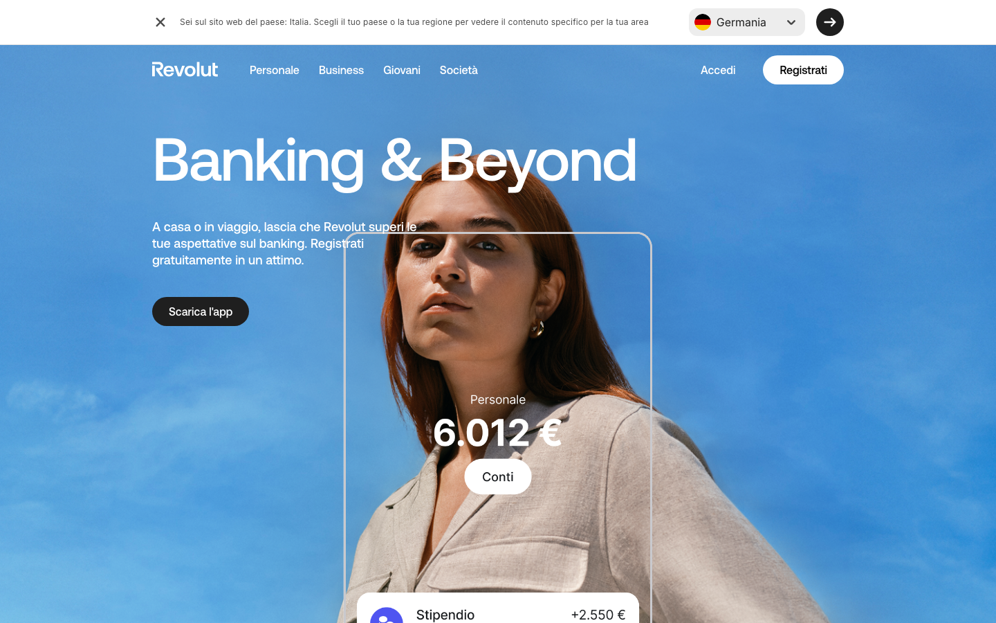 Revolut Standard - homepage