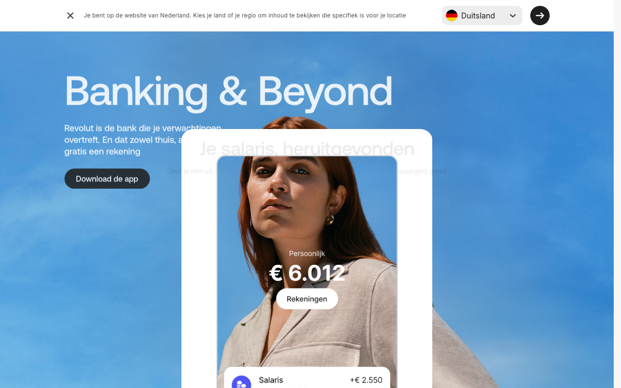 Revolut homepage