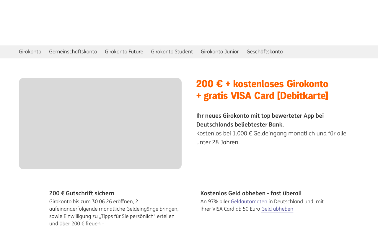 ING Girokonto Homepage