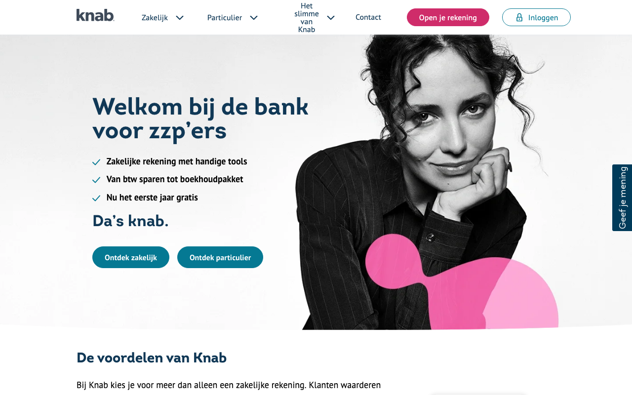 Knab Betaalrekening - officieel screenshot NL