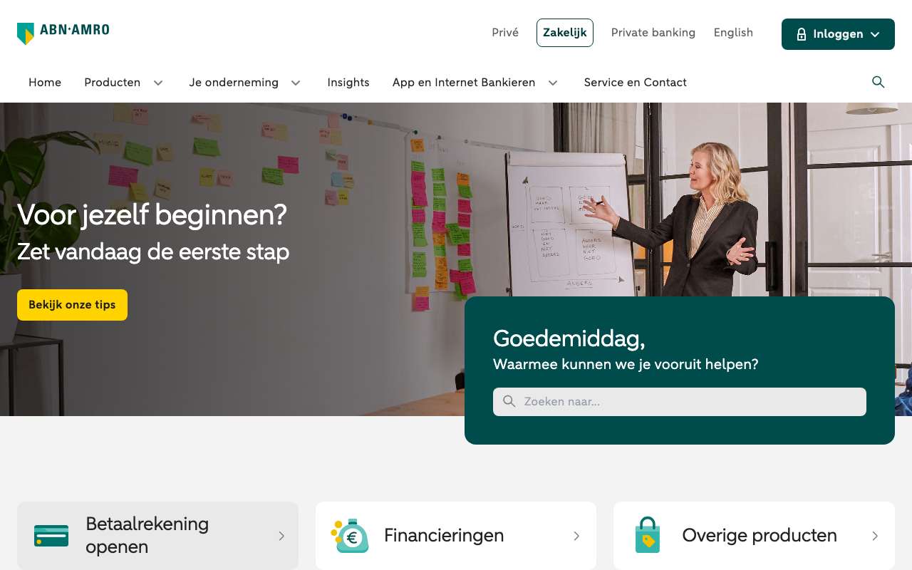 ABN AMRO zakelijke rekening Nederland