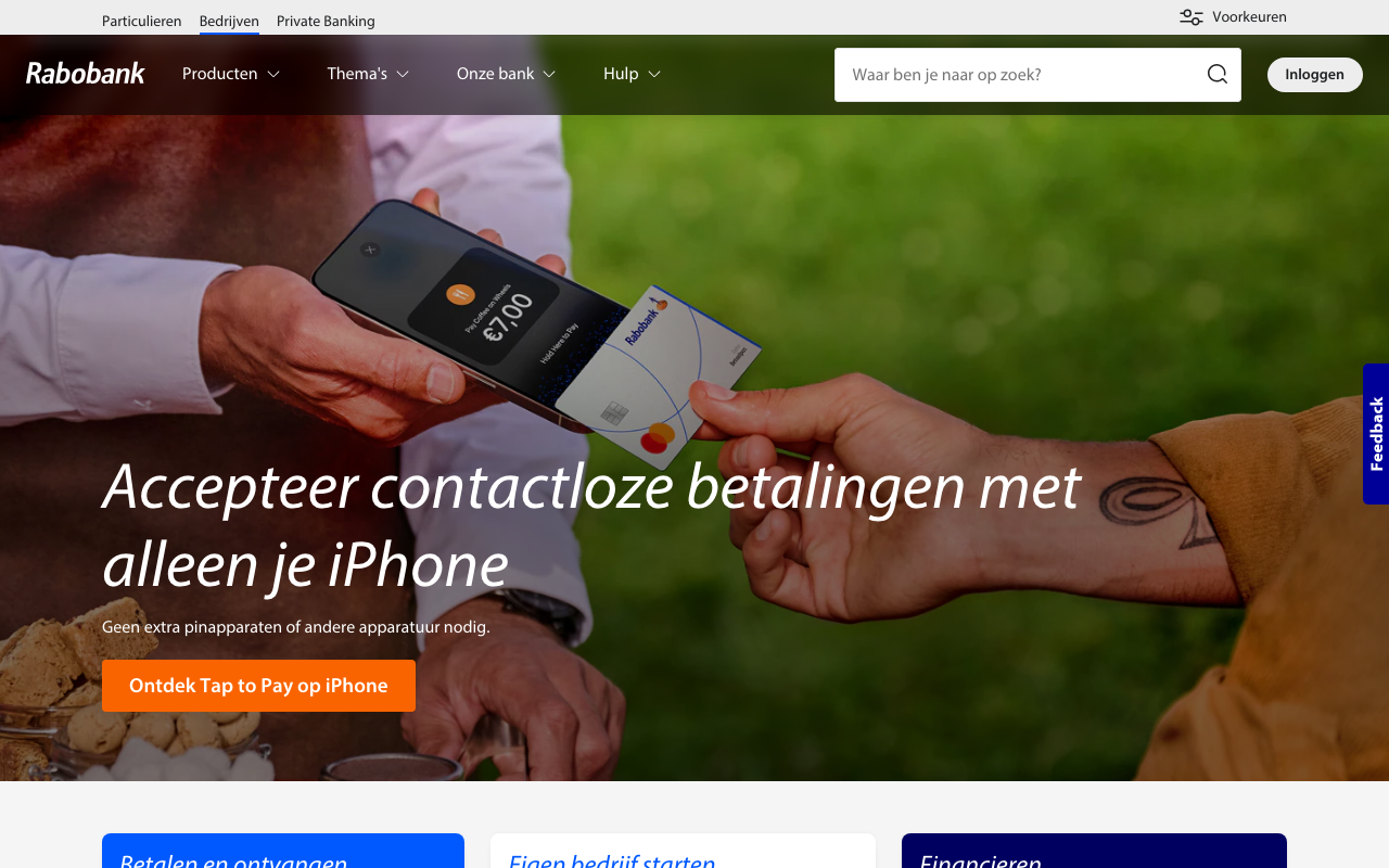 Rabobank zakelijke rekening Nederland