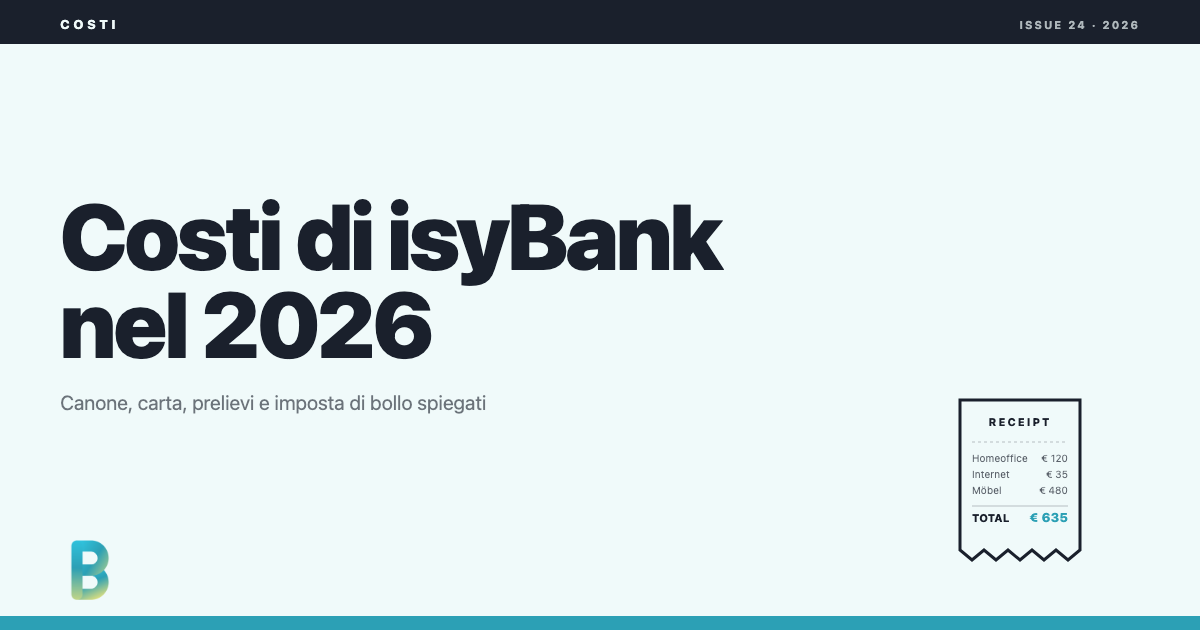 bankinggeek.com: Costi di isyBank nel 2026: tutte le spese