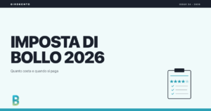 Immagine in evidenza: imposta di bollo sul conto corrente 2026, quanto costa e quando si paga.